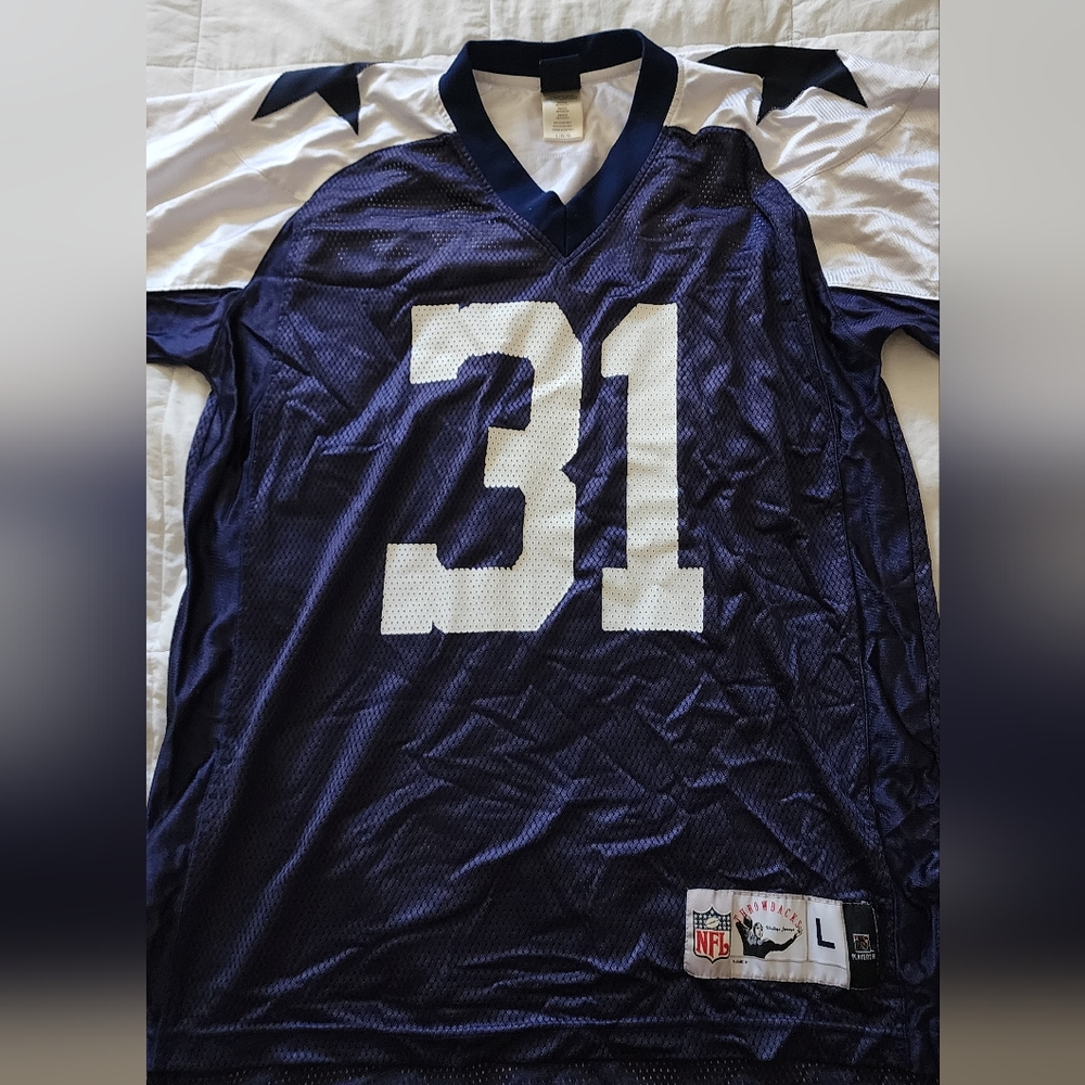 Navy and White Football Jersey